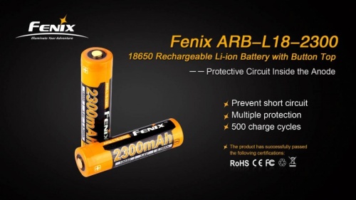 Аккумулятор 18650 Fenix ARB-L2-2300 (2300mAh) фото 6